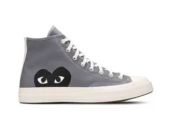 Comme des Garçons PLAY x Converse Chuck 70 High Steel Gray - 2