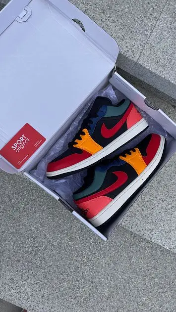 Air Jordan 1 Low Black Multicolor - 1