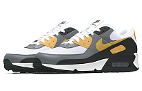 Фото № 3 с приближением к товару «‎Nike Air Max 90 Essential Sports Shoes BlackYellowGrey»