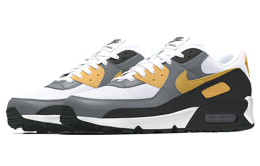 Фото № 3 с приближением к товару «‎Nike Air Max 90 Essential Sports Shoes BlackYellowGrey»