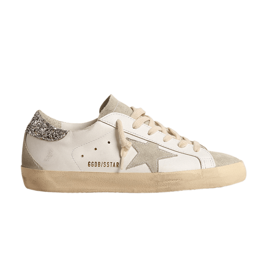 Фото № 1 с приближением к товару «‎Golden Goose Women's Superstar White Ice Silver Glitter»
