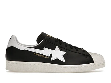 adidas Superstar 80s Bape Black White Gold (2022) - 1