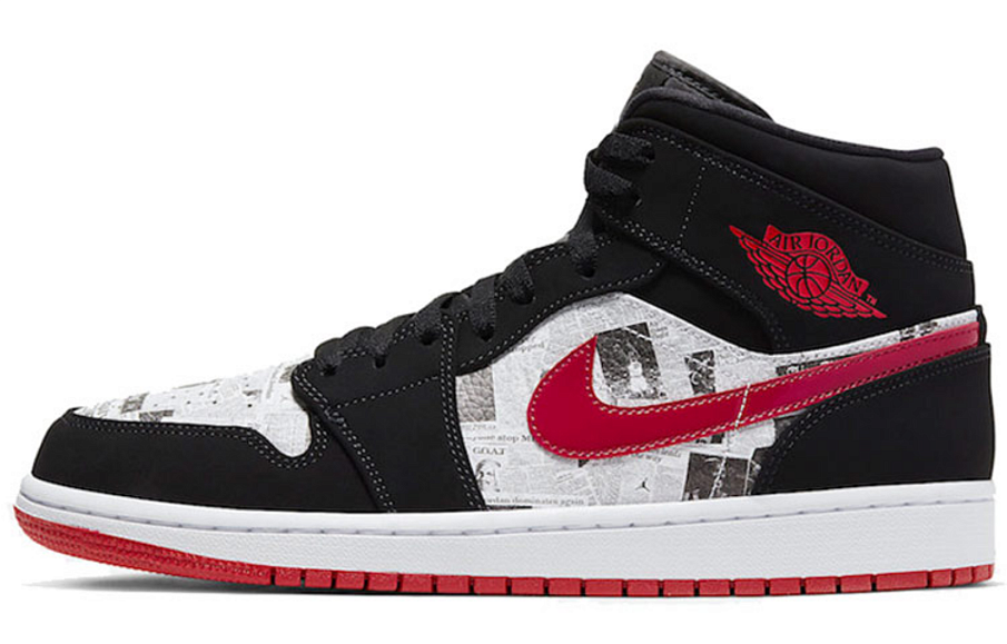 Фото № 1 с приближением к товару «‎Air Jordan 1 Mid SE Newspaper 'Air Times'»