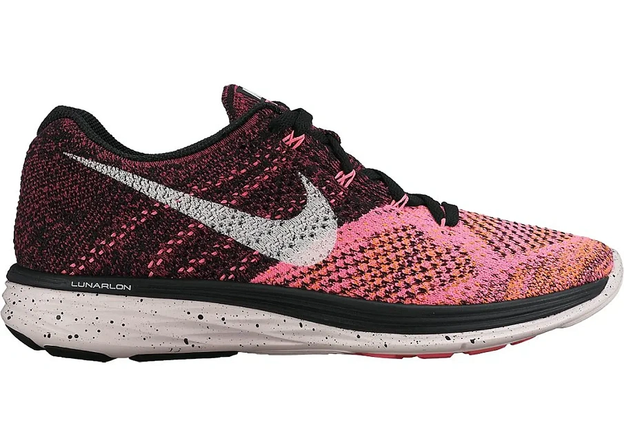 Фото № 1 с приближением к товару «‎Nike Flyknit Lunar 3 Black Pink Orange »