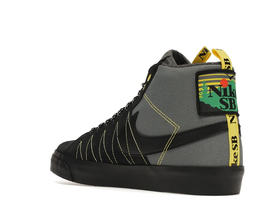 Фото № 5 с приближением к товару «‎Nike SB Zoom Blazer Mid PRM Acclimate Cool Grey Yellow Strike»