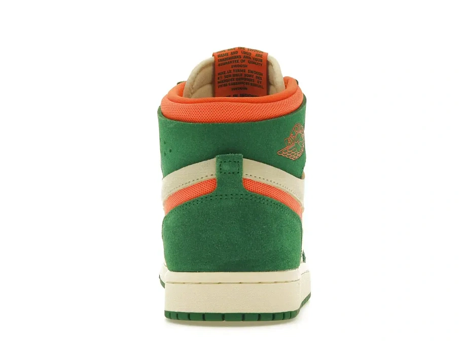 Фото № 4 с приближением к товару «‎Jordan 1 High Zoom Air CMFT 2 Pine Green Orange Blaze »