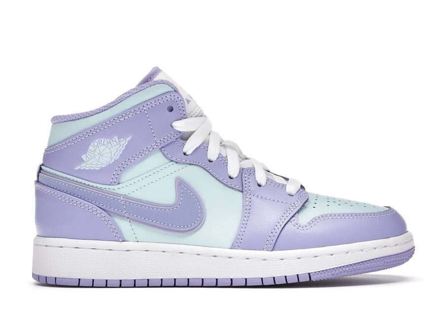 Фото № 1 с приближением к товару «‎Jordan 1 Mid Purple Aqua »