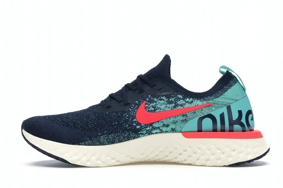 Фото № 3 с приближением к товару «‎Nike Epic React Flyknit College Navy Hyper Jade»