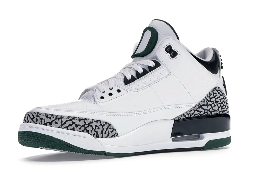 Фото № 4 с приближением к товару «‎Jordan 3 Retro Oregon Ducks Pit Crew White»