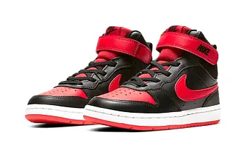 Nike Court Borough Mid 2 Skate Shoes BlackRed - 4