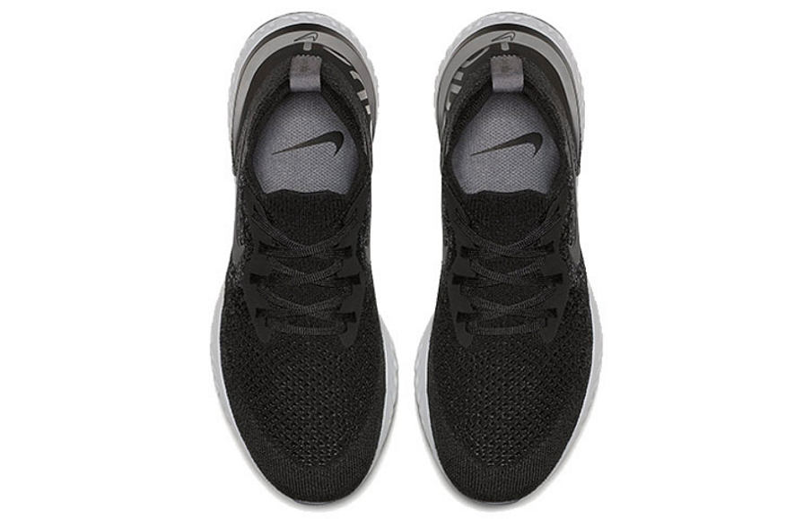 Фото № 4 с приближением к товару «‎Nike Epic React Flyknit Black Dark Grey (W) BlackDark GreyPure Platinum»