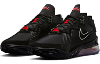 Фото № 3 с приближением к товару «‎Nike Lebron 18 Low Ep Domestic Edition Basketball Shoes BlackRed»