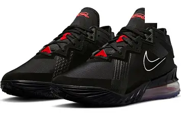 Nike Lebron 18 Low Ep Domestic Edition Basketball Shoes BlackRed - 5
