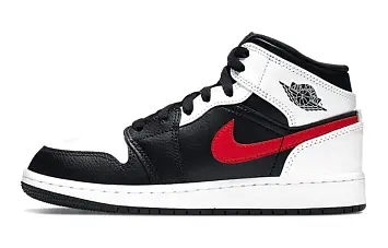Nike Air Jordan 1 Mid (GS) BlackWhiteRed - 1