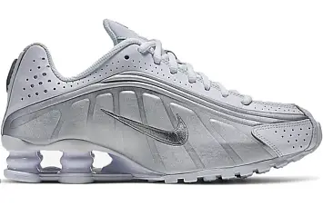 Nike Shox R4 GS 'White Metallic Silver' - 2