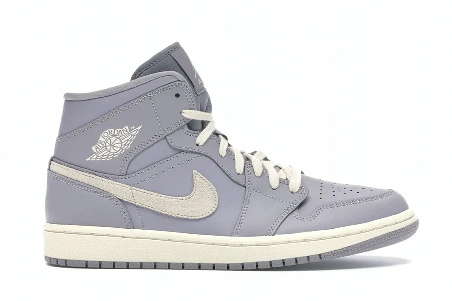 Фото № 1 с приближением к товару «‎Jordan 1 Mid Atmosphere Grey Pale Ivory »