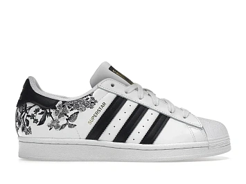 adidas Superstar Black Floral  - 1