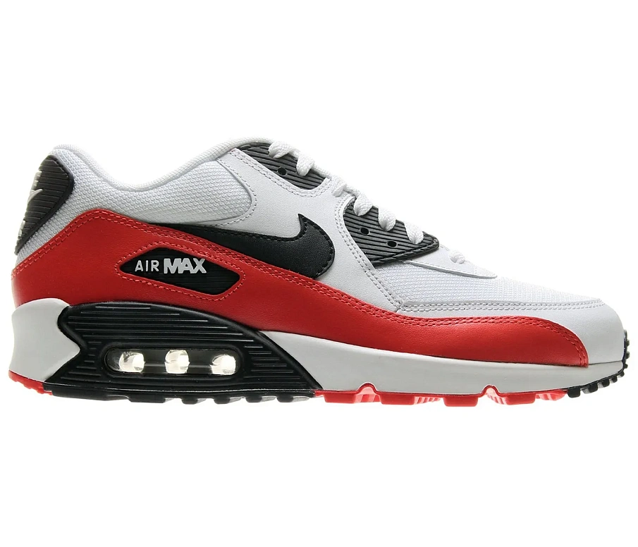 Фото № 1 с приближением к товару «‎Nike Air Max 90 Essential White Black Light Crimson»
