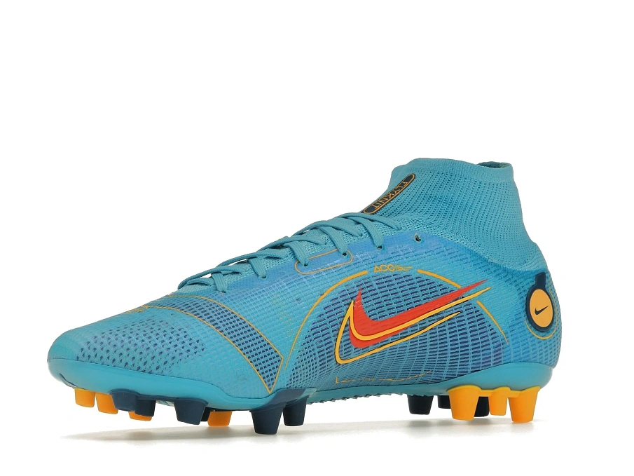 Фото № 2 с приближением к товару «‎Nike Mercurial Superfly 8 Elite AG Chlorine Blue Laser Orange»
