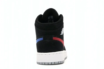 Jordan 1 Mid Multi-Color Swoosh Black (554725-065) - 4