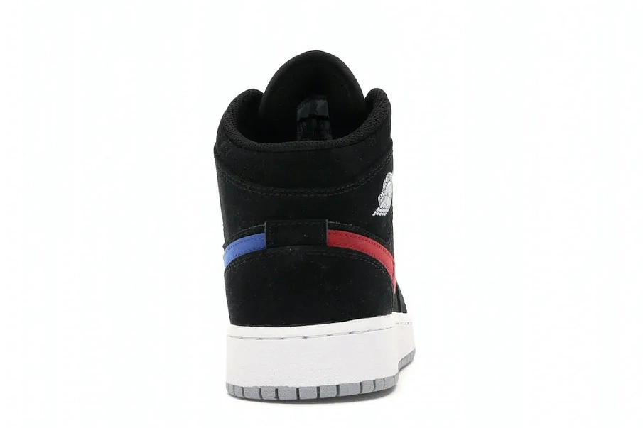 Фото № 4 с приближением к товару «‎Jordan 1 Mid Multi-Color Swoosh Black »