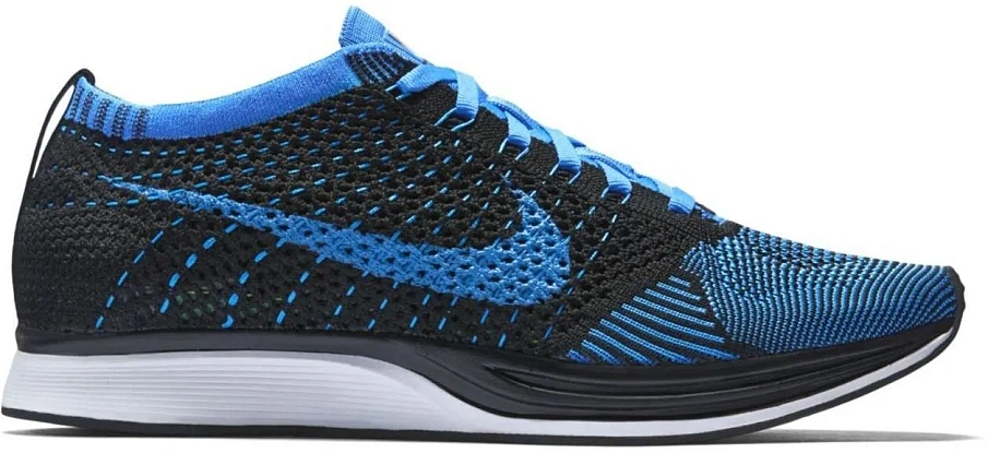 Фото № 1 с приближением к товару «‎Nike Flyknit Racer Black Photo Blue»