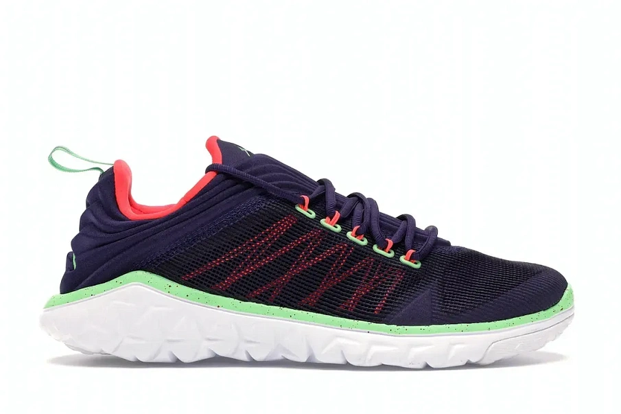 Фото № 1 с приближением к товару «‎Jordan Flight Flex Trainer Ink/Lt Psn Green-Infrrd 23-White»