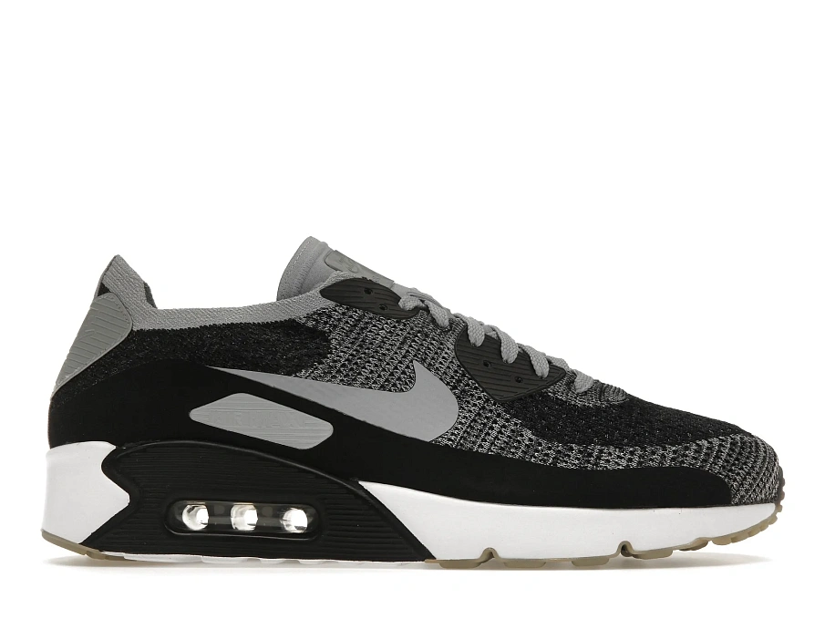 Фото № 1 с приближением к товару «‎Nike Air Max 90 Ultra 2.0 Flyknit Black Wolf Grey»