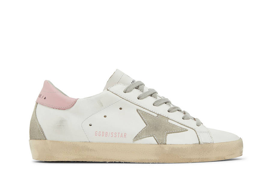 Фото № 2 с приближением к товару «‎Golden Goose Women's Superstar White Pink»