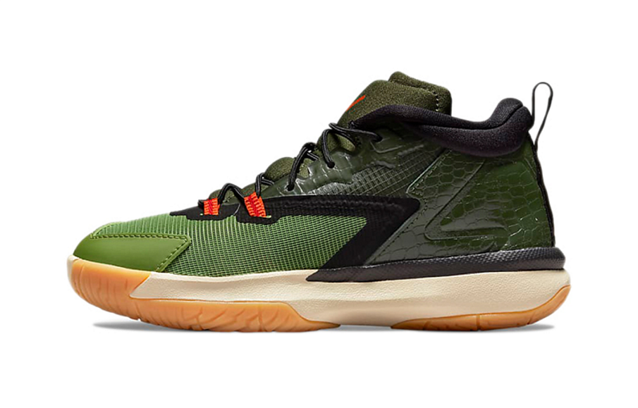 Фото № 1 с приближением к товару «‎(BP) Air Jordan Zion 1 (PS) Actual Basketball Shoes BlackGreen»