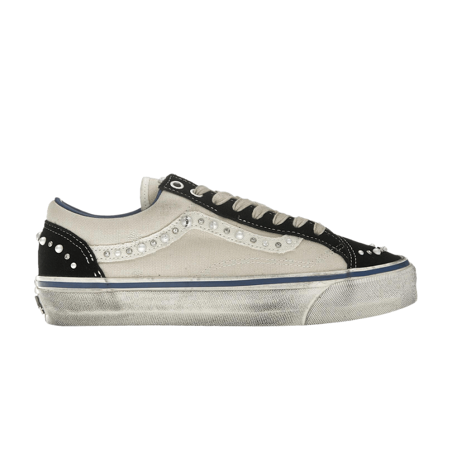 Фото № 1 с приближением к товару «‎Vans Old Skool 36 Pearlized Pack Marshmallow White»