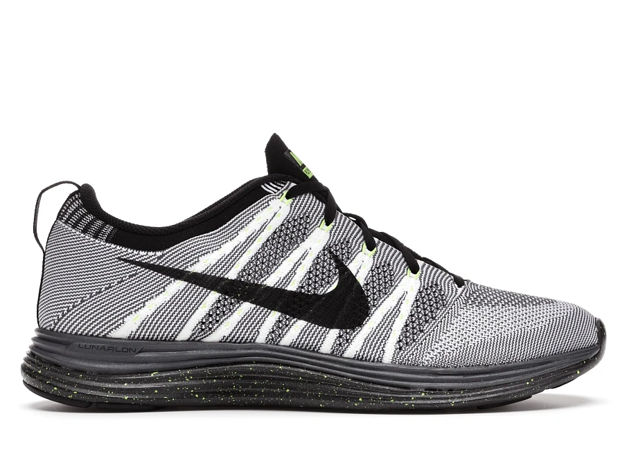 Фото № 1 с приближением к товару «‎Nike Flyknit Lunar1+ White Black Volt»