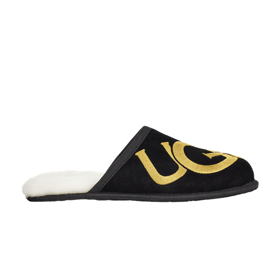 Фото № 1 с приближением к товару «‎UGG Scuff Slipper Logo - Black Gold»