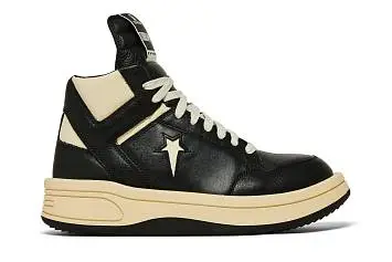 Rick Owens x Converse DRKSHDW TURBOWPN Mid Black Cloud Cream - 2