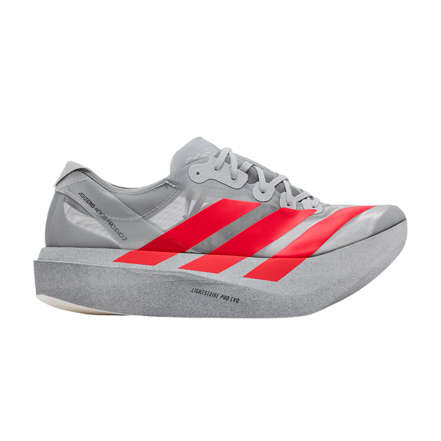 Фото № 1 с приближением к товару «‎adidas Adizero Adios Pro Evo 2 Silver Metallic Lucid Red (JR7259)»