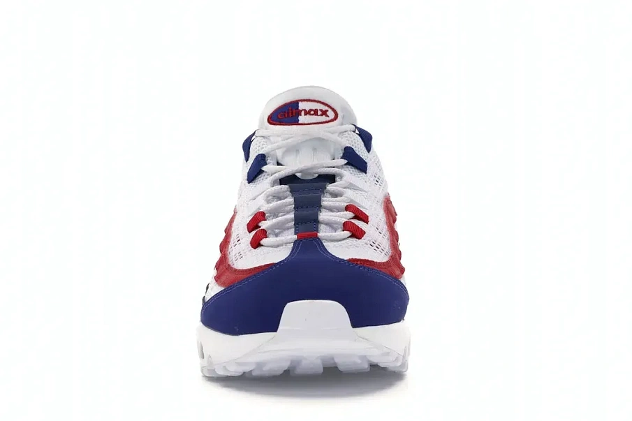 Фото № 2 с приближением к товару «‎Nike Air Max 95 White Deep Royal Blue Gym Red»