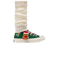 Фото № 1 с приближением к товару «‎Converse Chuck 70 High X-Mas Gingerbread & Knit Sock - Midnight Clover»