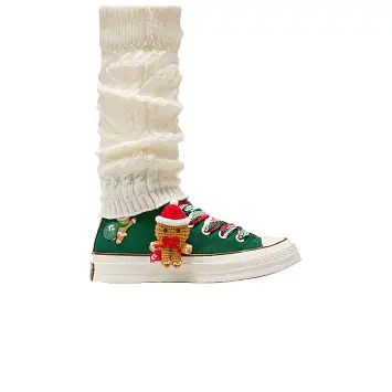 Converse Chuck 70 High X-Mas Gingerbread & Knit Sock - Midnight Clover - 1