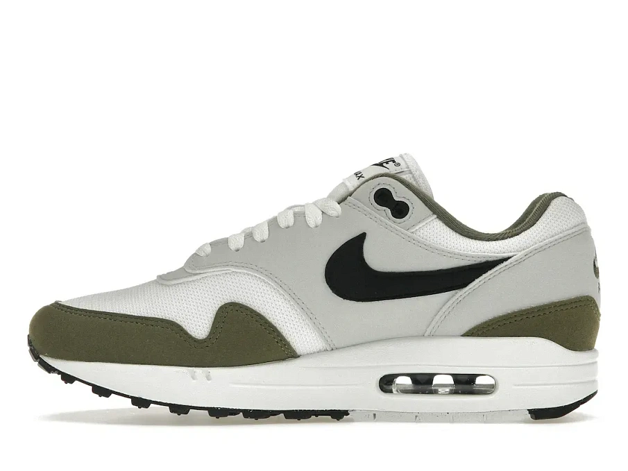 Фото № 3 с приближением к товару «‎Nike Air Max 1 White Black Medium Olive»