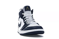 Фото № 4 с приближением к товару «‎Jordan 1 Mid White Metallic Gold Obsidian»