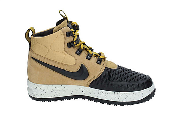 Nike Lunar Force 1 Duckboot "Metallic Gold" (GS) High-Top Sneakers BlackBrown - 3