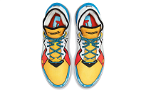 Фото № 4 с приближением к товару «‎Nike Lebron 18 Low "Stewie Griffin" Basketball Shoes WhiteBlueYellow»