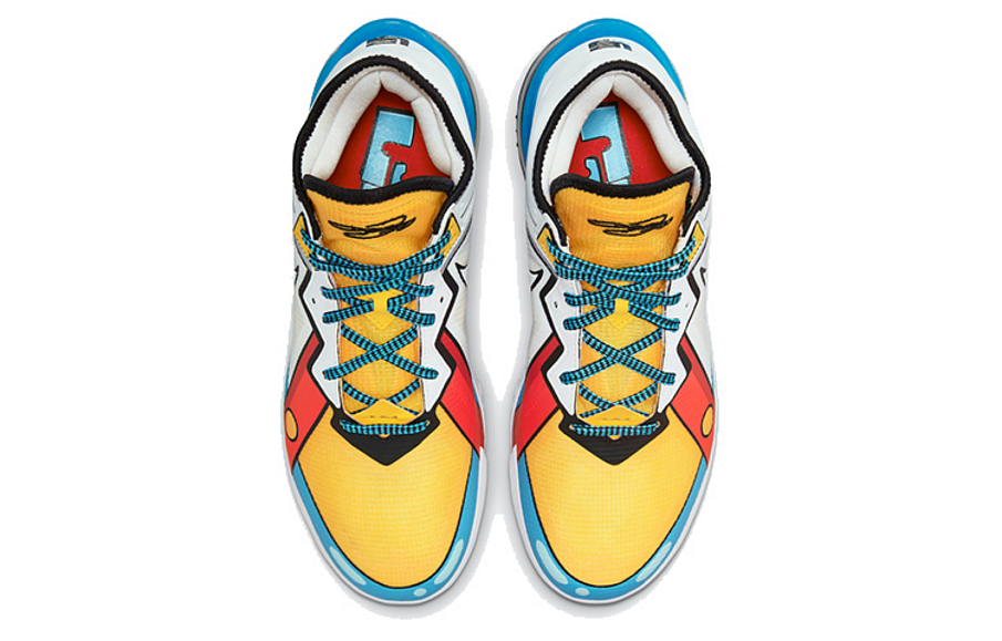 Фото № 4 с приближением к товару «‎Nike Lebron 18 Low "Stewie Griffin" Basketball Shoes WhiteBlueYellow»