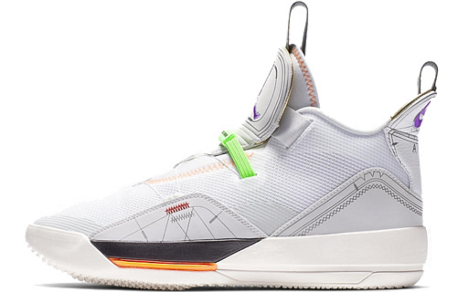 Фото № 1 с приближением к товару «‎Nike Air Jordan 33 Vast Grey Basketball shoes greywhite»