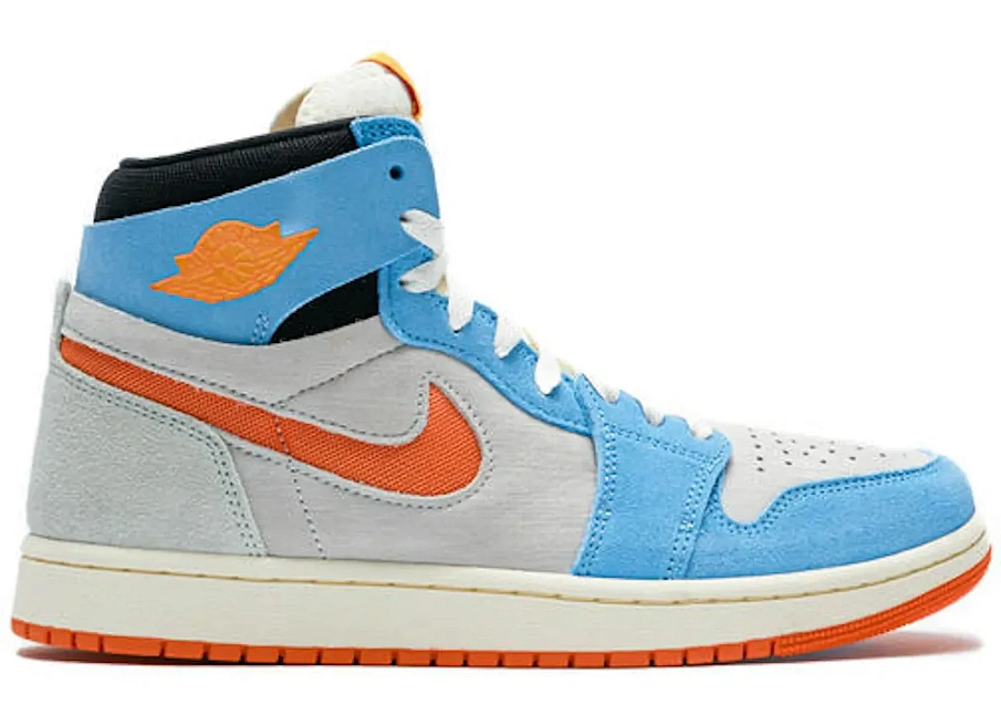 Фото № 1 с приближением к товару «‎Jordan 1 High Zoom Air CMFT 2 Royal Pulse Alpha Orange»