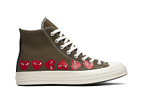 Фото № 2 с приближением к товару «‎Comme des Garçons Play x Converse Chuck 70 Hi Top Multi Heart»