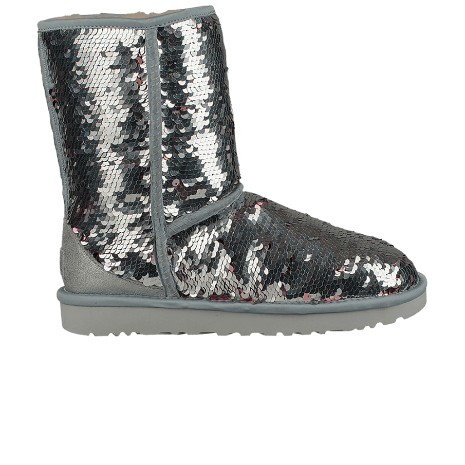 Фото № 1 с приближением к товару «‎UGG Women's Classic Short Boot Sequin - Silver»