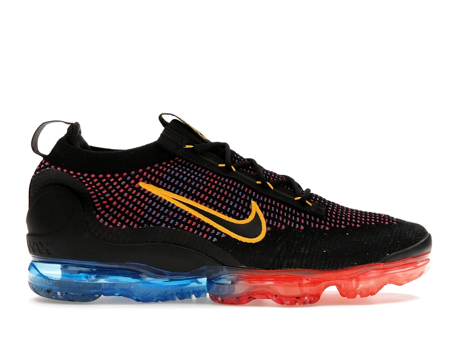 Фото № 1 с приближением к товару «‎Nike Air VaporMax 2021 FK Black Photo Blue Crimson Gold»