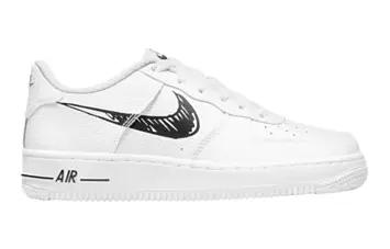 Nike Air Force 1 (GS) WhiteBlack - 2