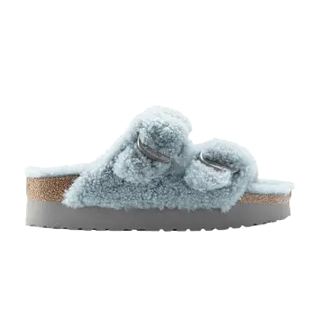 Birkenstock Arizona Big Buckle Shearling Faded Aqua